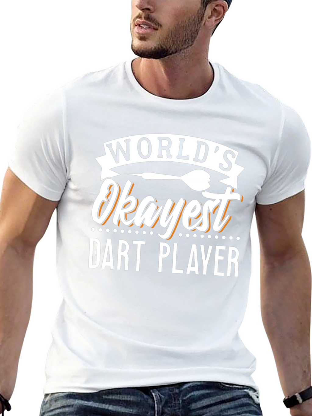 Worlds Okayest Dart Player Graphic T-Shirt