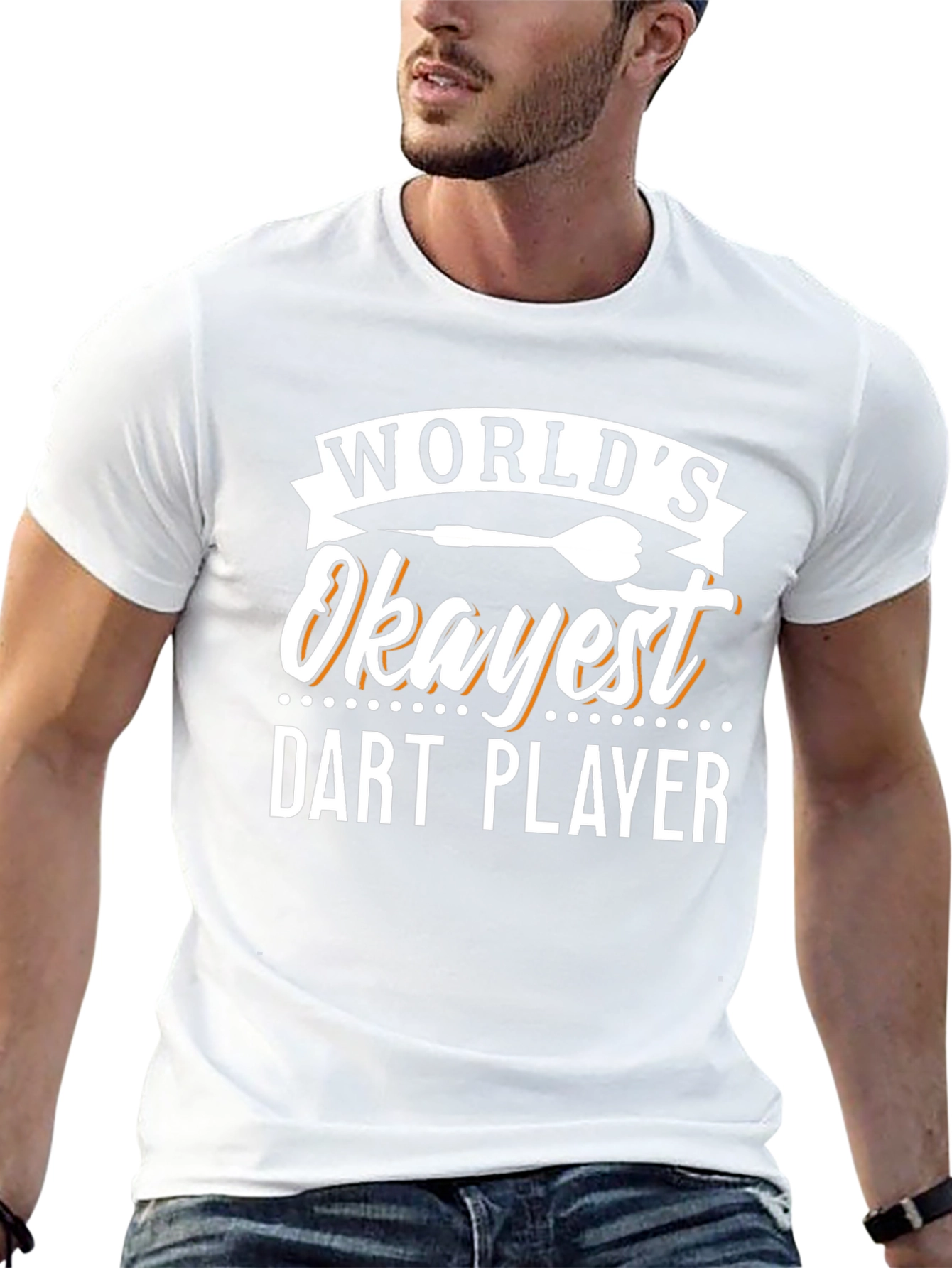 Worlds Okayest Dart Player Graphic T-Shirt