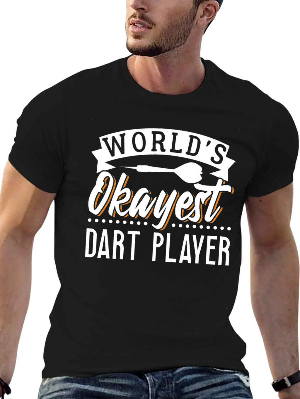 Worlds Okayest Dart Player Graphic T-Shirt