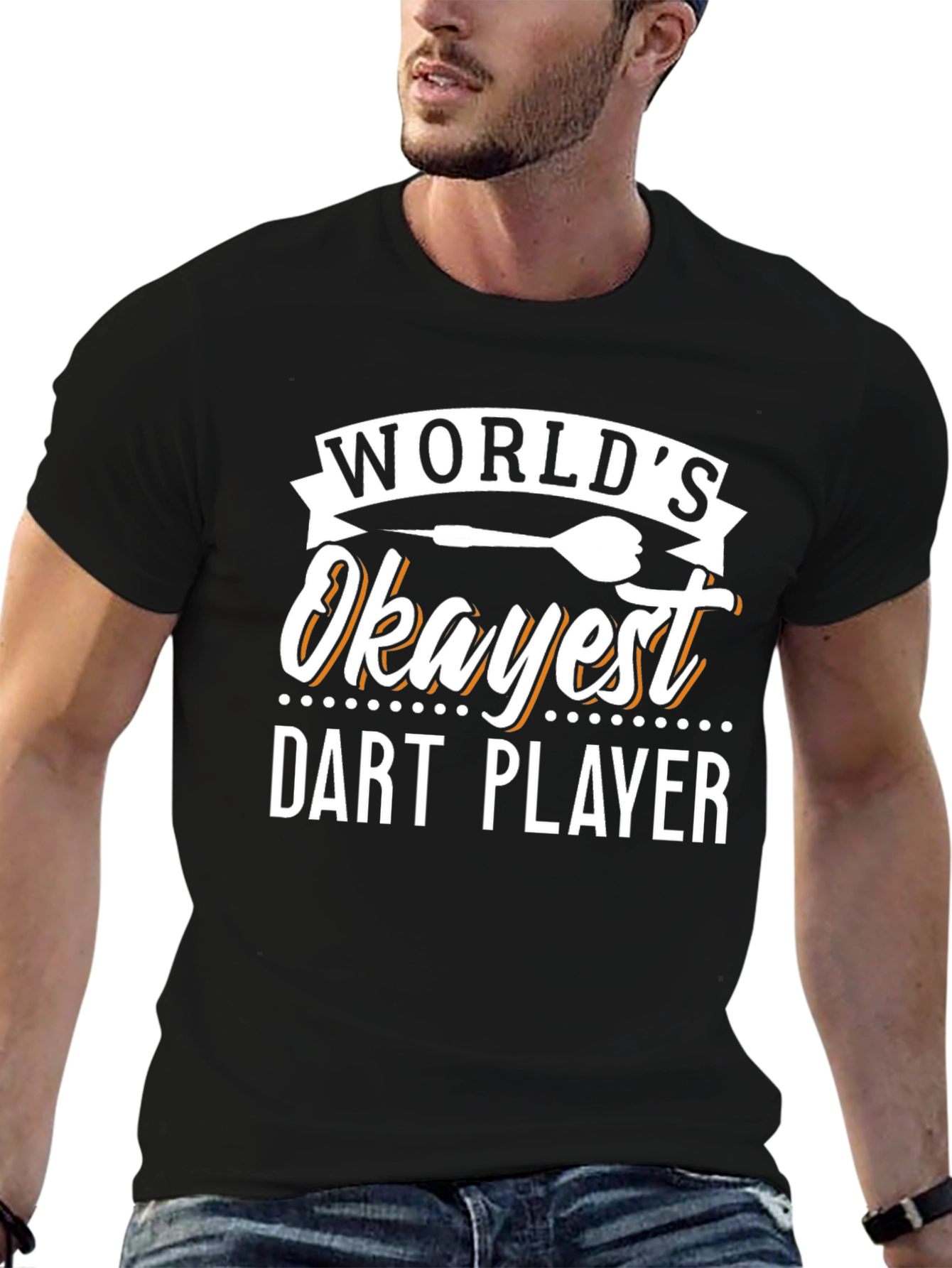 Worlds Okayest Dart Player Graphic T-Shirt