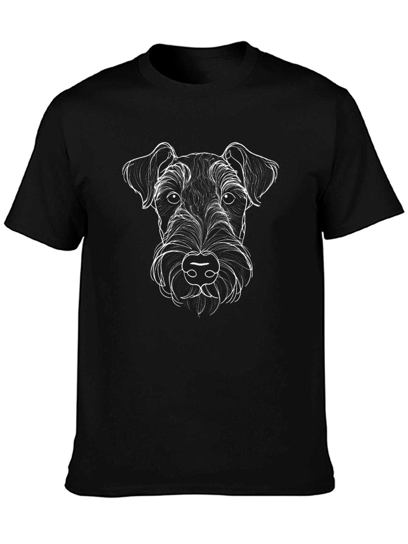 Dog Portrait Black T-Shirt - Stylish Animal Lover Tee