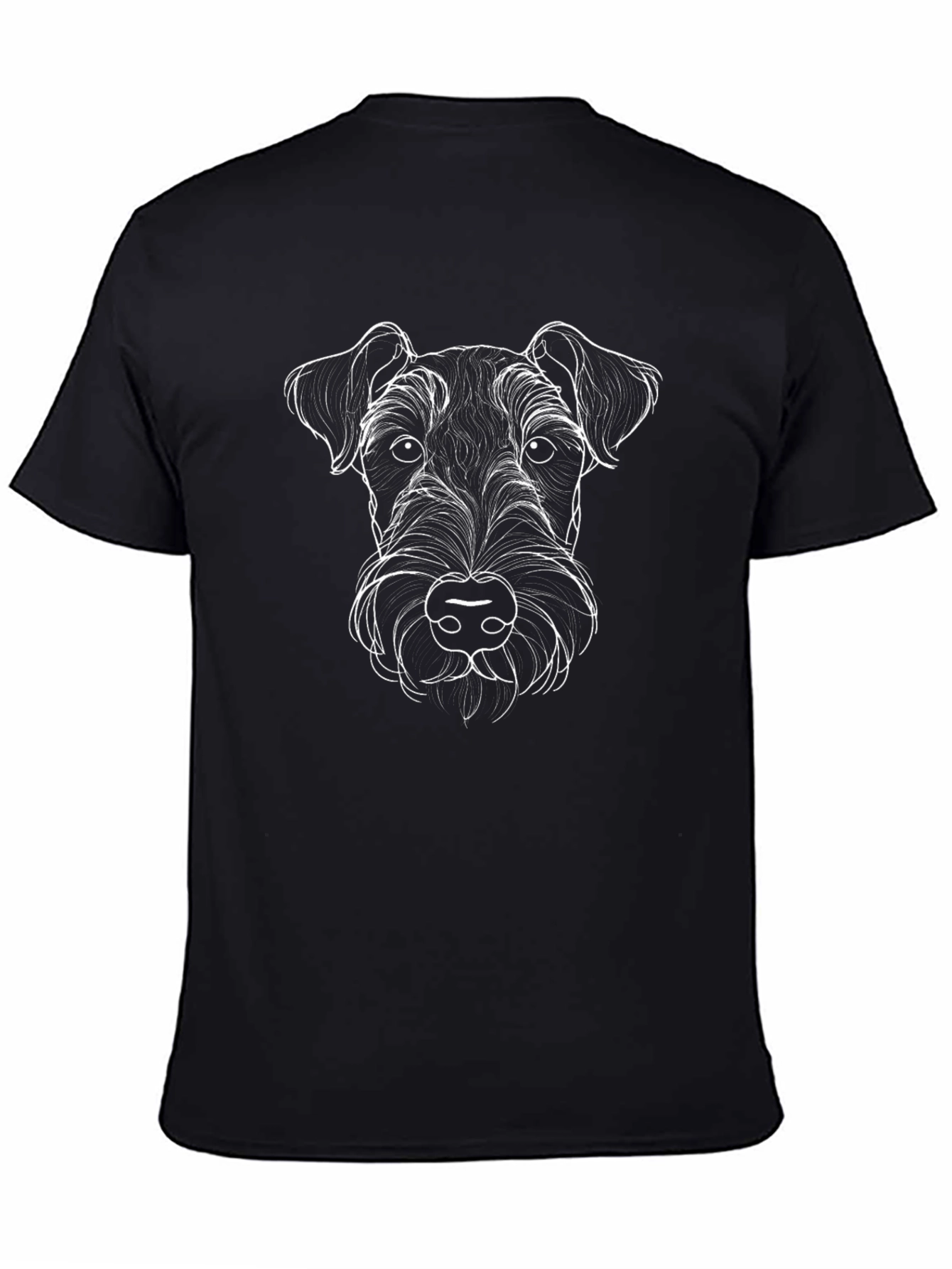 Dog Portrait Black T-Shirt - Stylish Animal Lover Tee