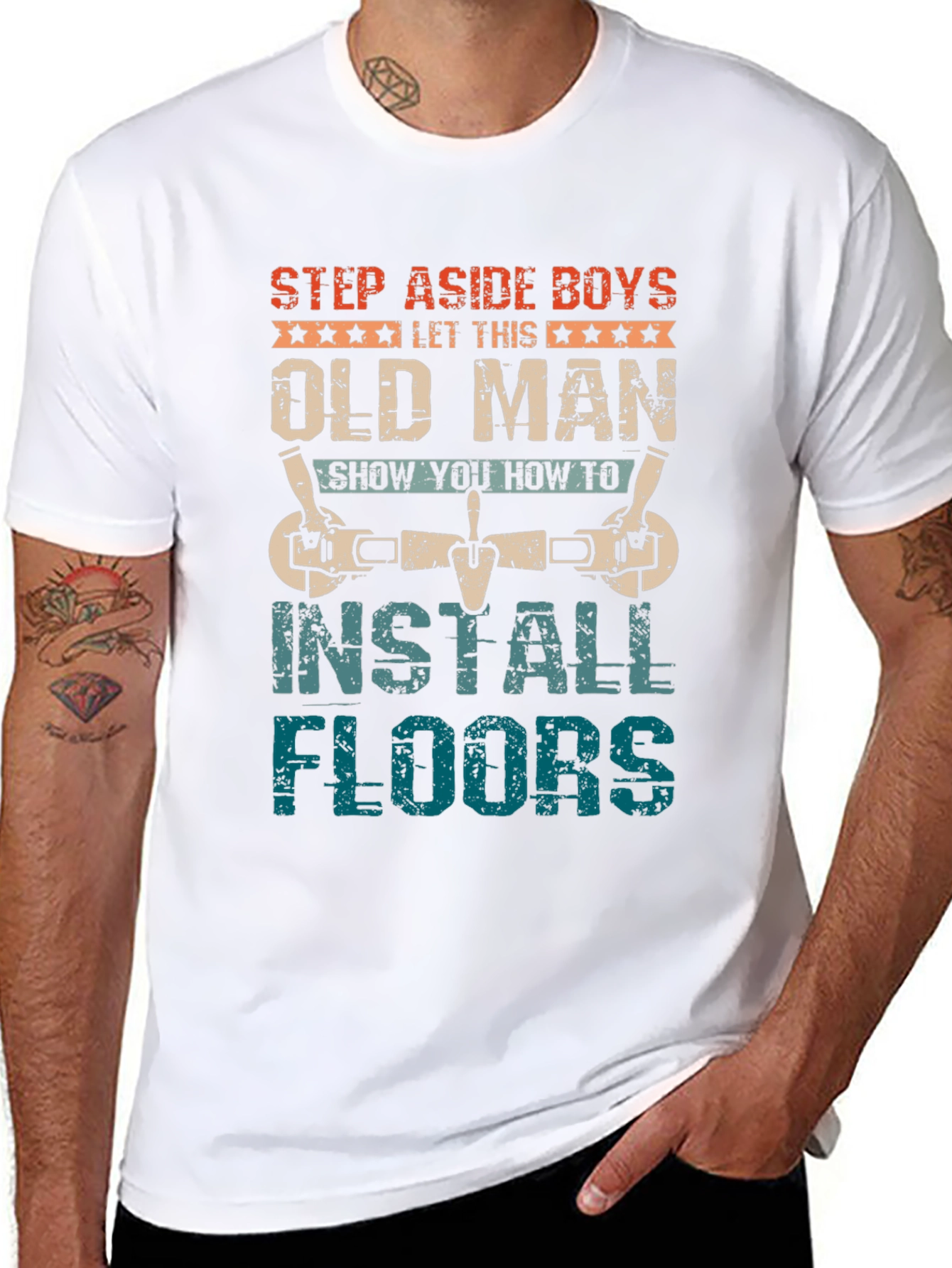 Old Man Install Floors T-Shirt
