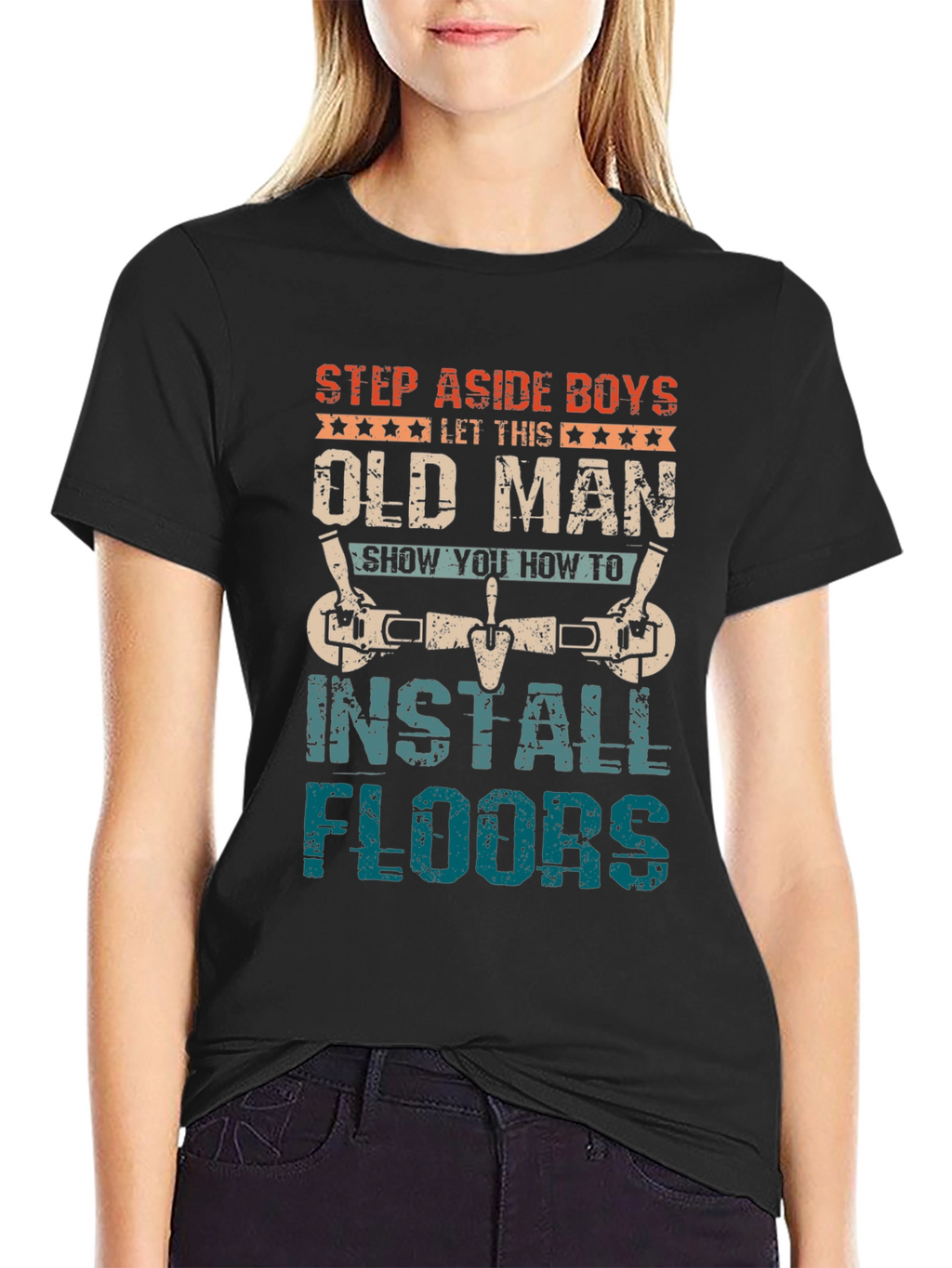 Old Man Install Floors T-Shirt