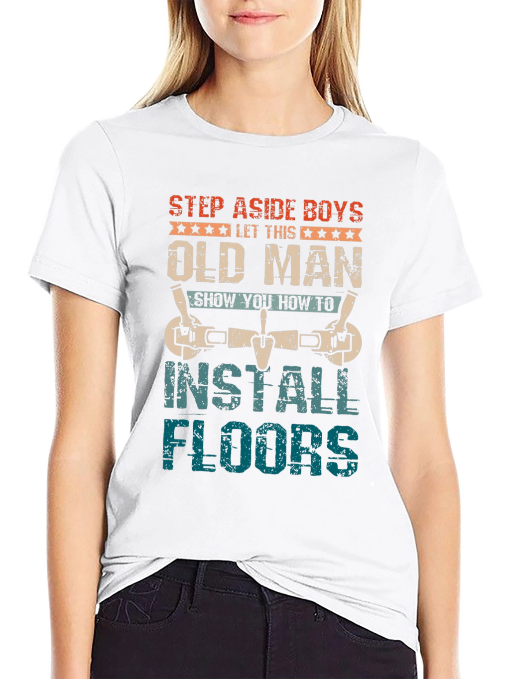 Old Man Install Floors T-Shirt
