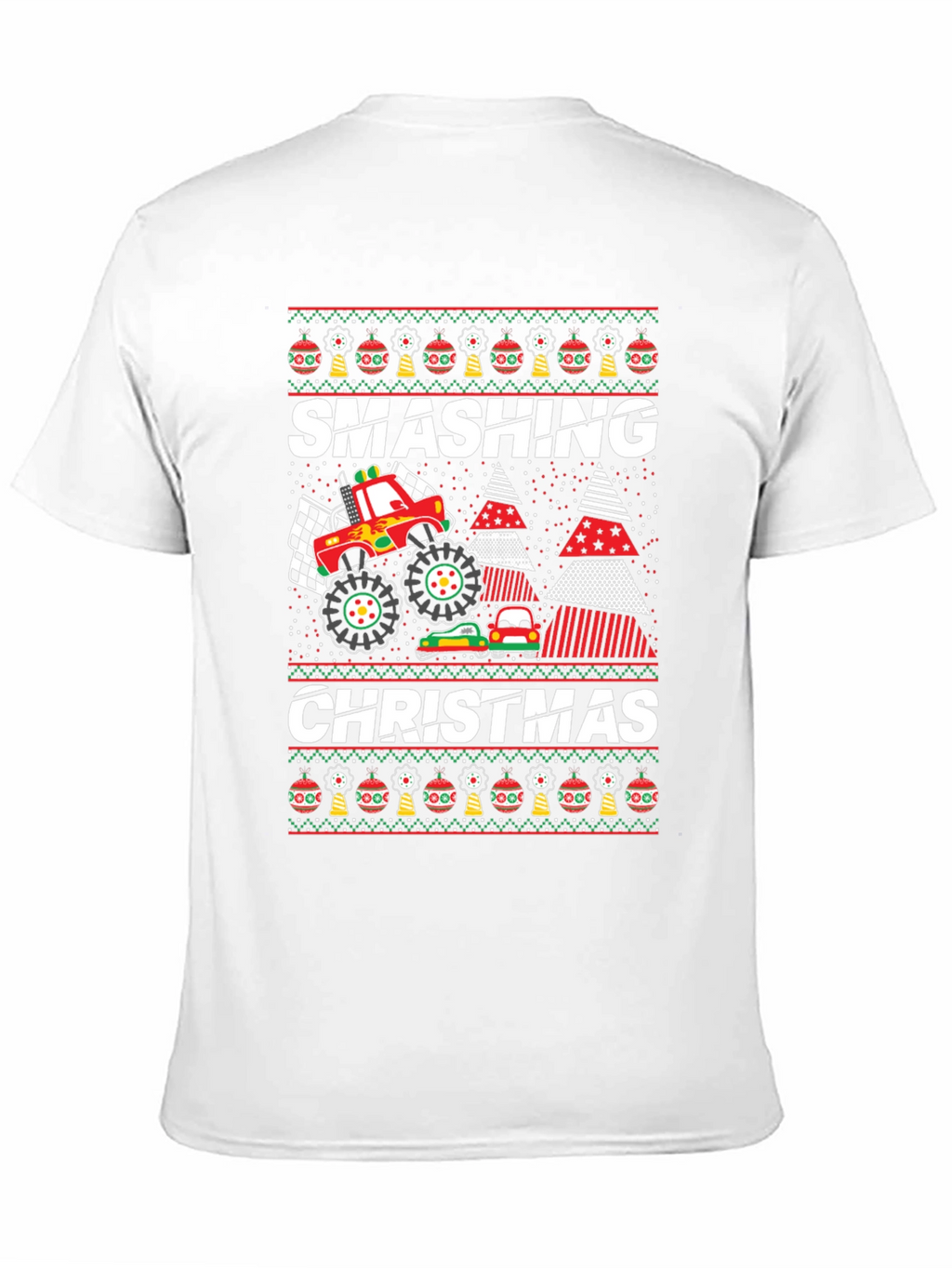 Smashing Christmas Monster Truck Graphic Tee