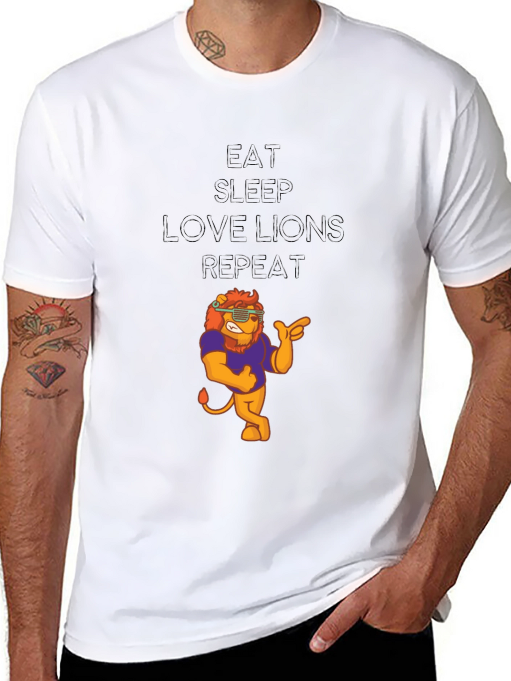Eat Sleep Love Lions Repeat T-Shirt