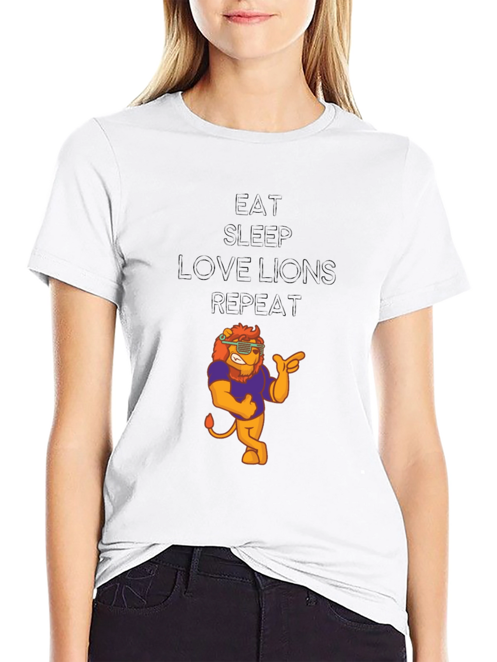 Eat Sleep Love Lions Repeat T-Shirt