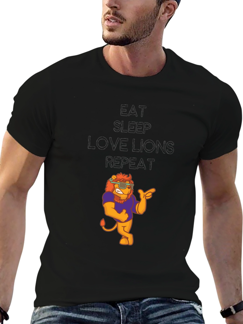 Eat Sleep Love Lions Repeat T-Shirt