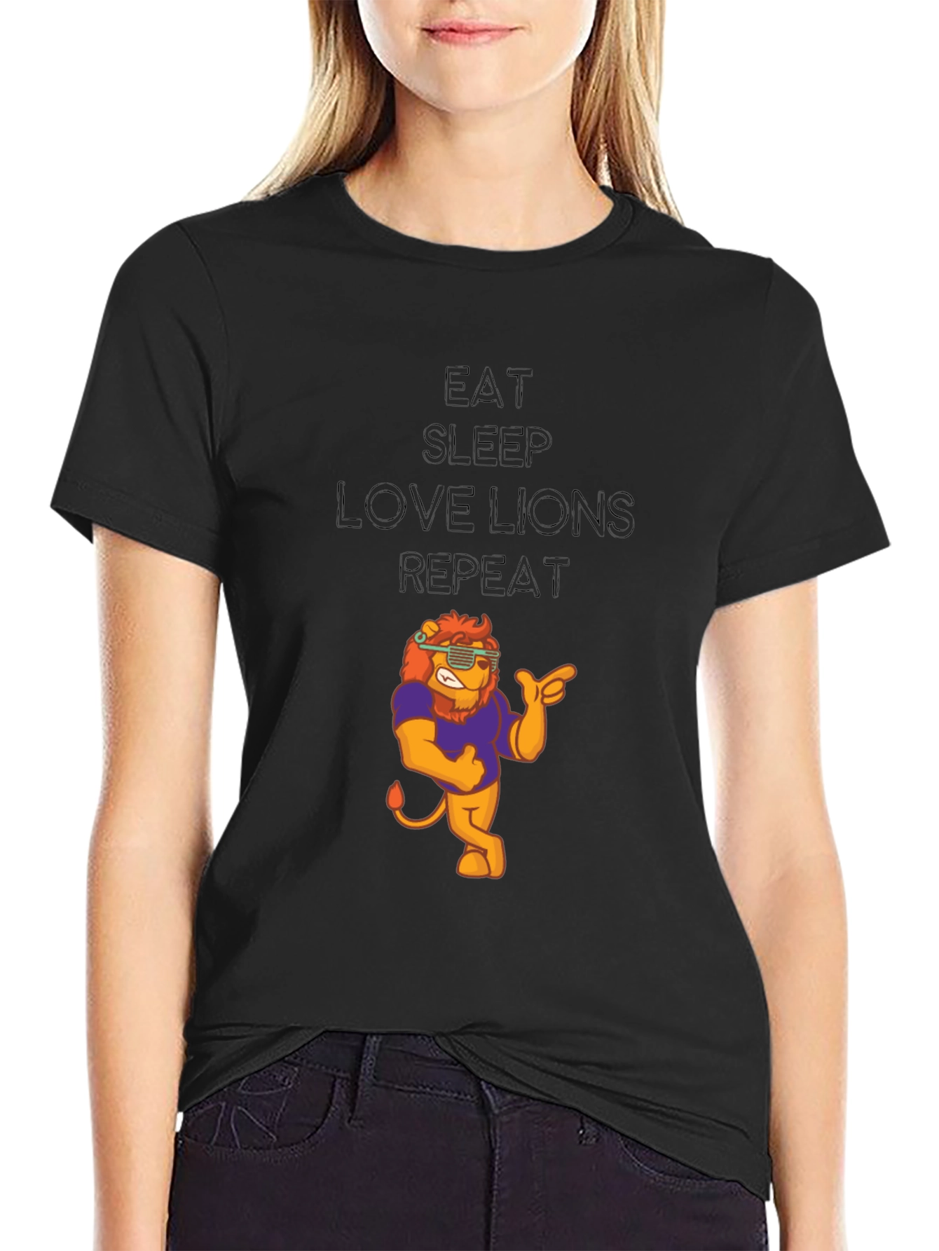 Eat Sleep Love Lions Repeat T-Shirt