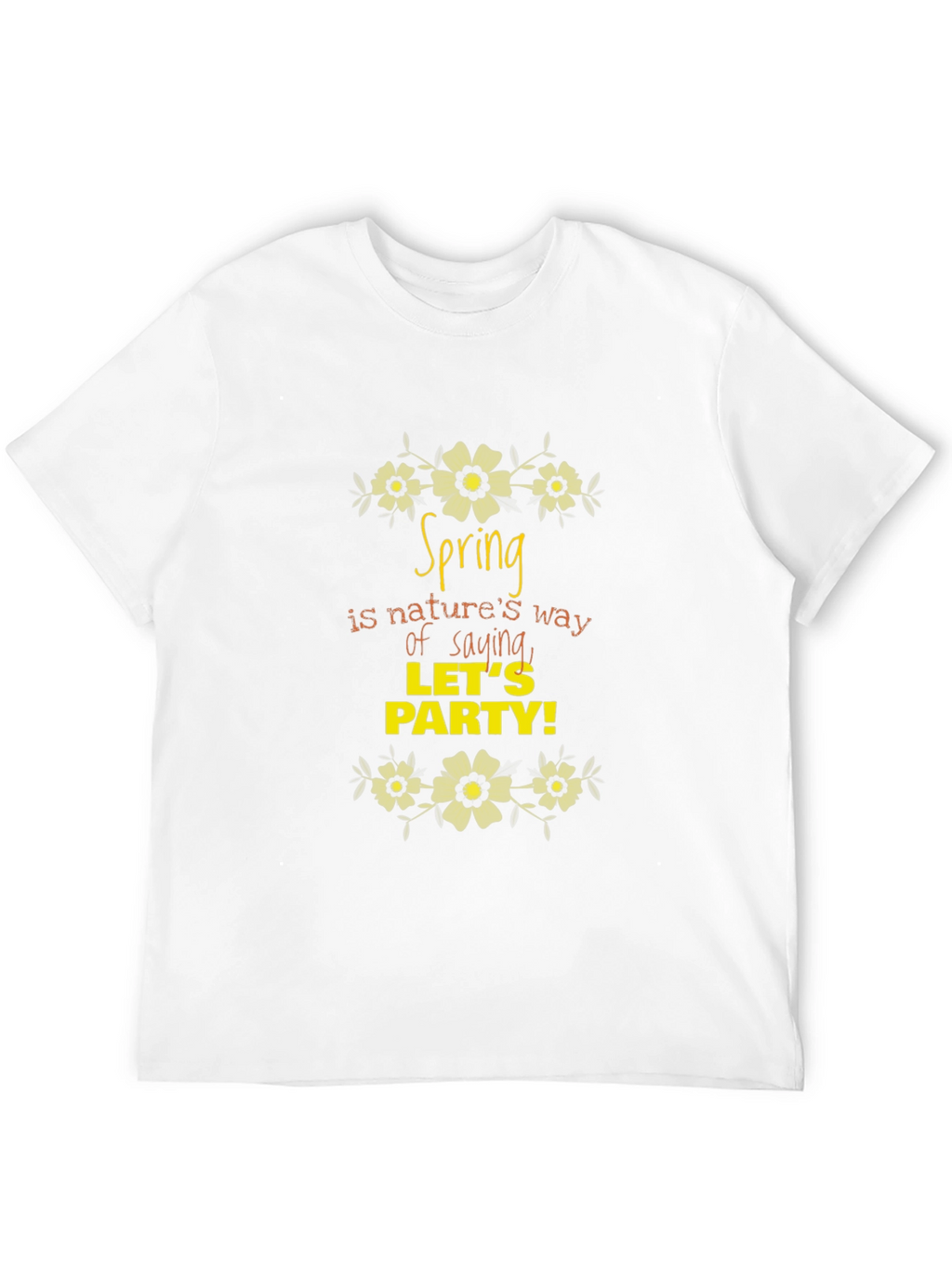 Spring Party Graphic Black T-Shirt