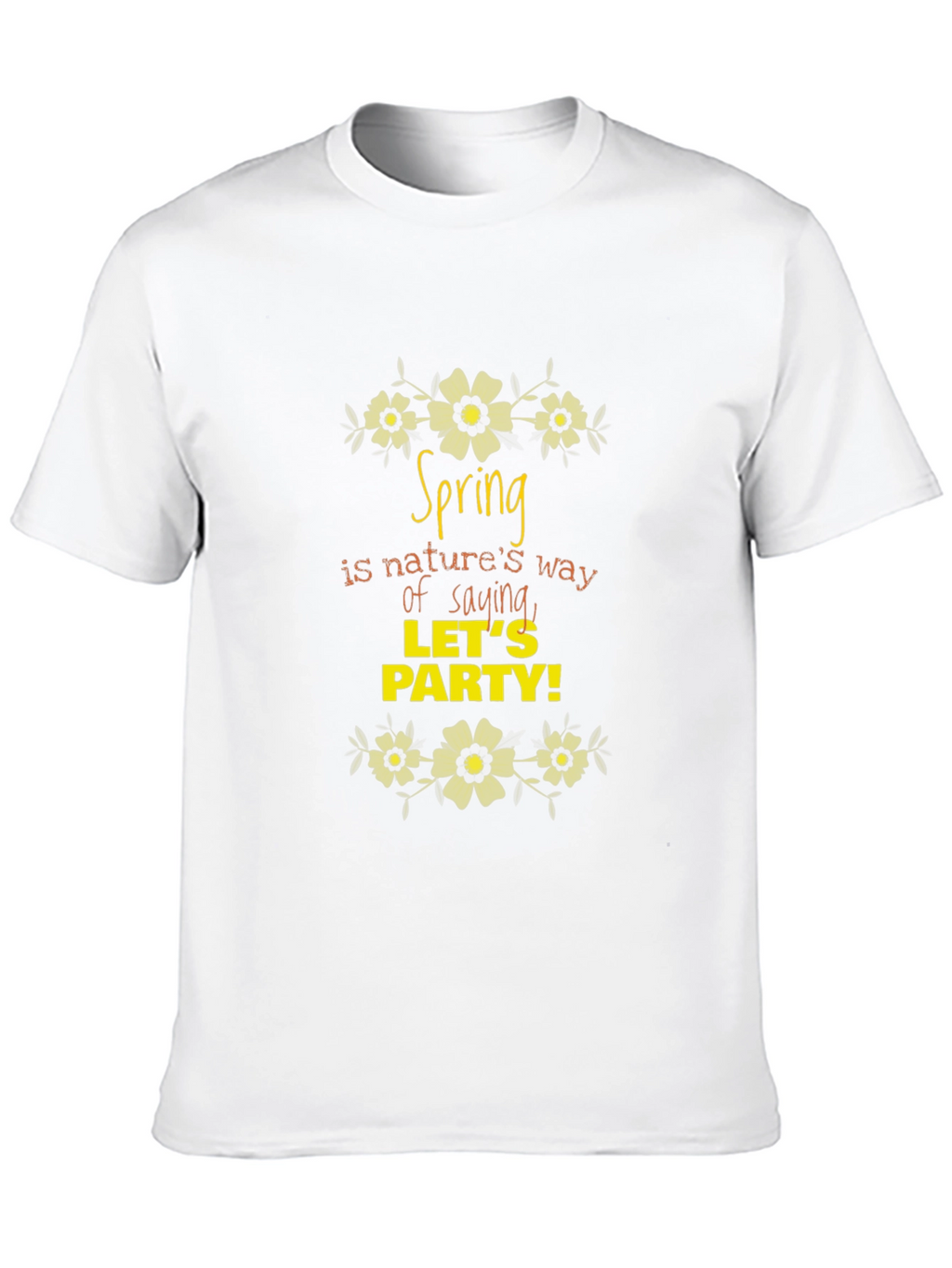 Spring Party Graphic Black T-Shirt
