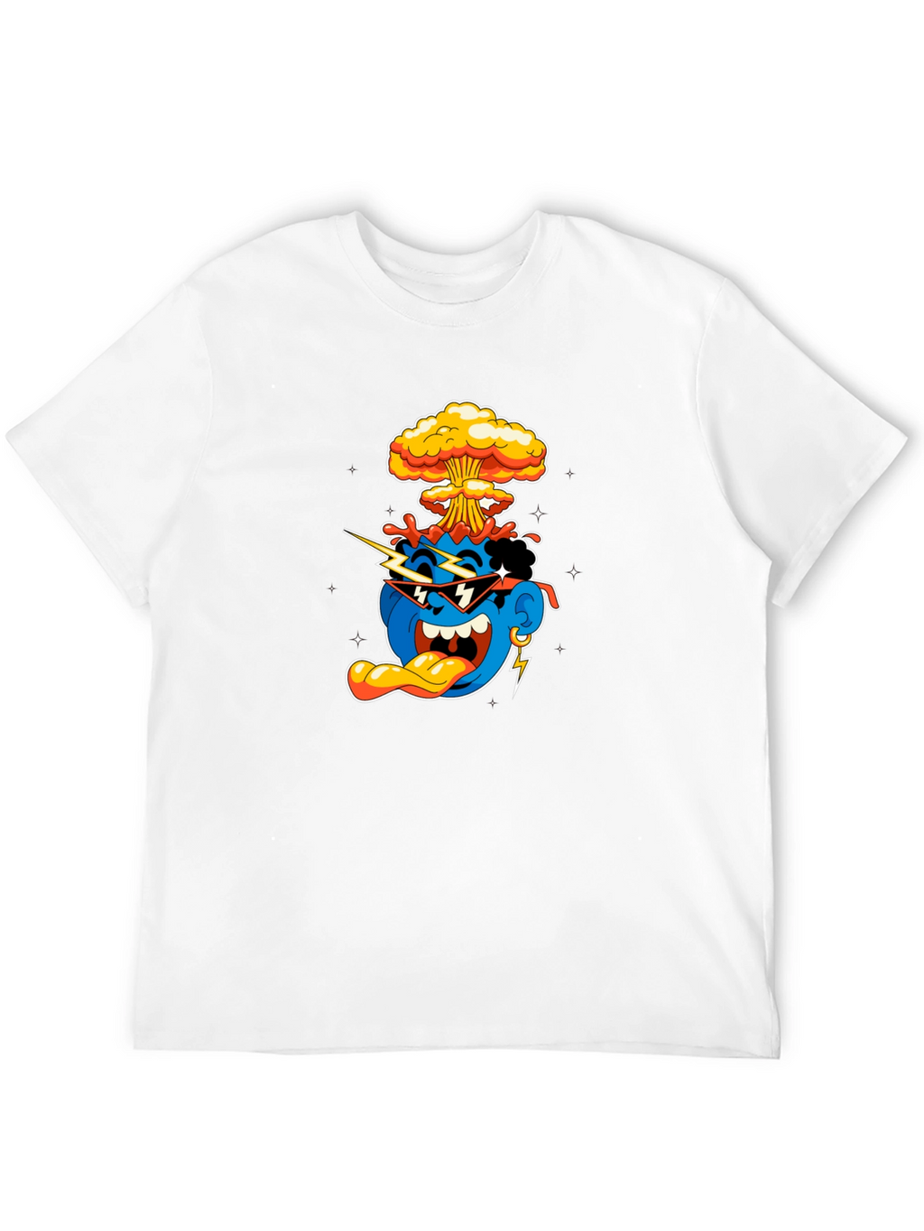 Cool Cartoon Graphic T-Shirt - Black