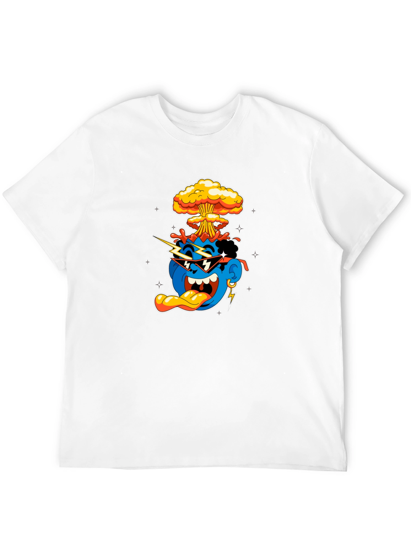 Cool Cartoon Graphic T-Shirt - Black