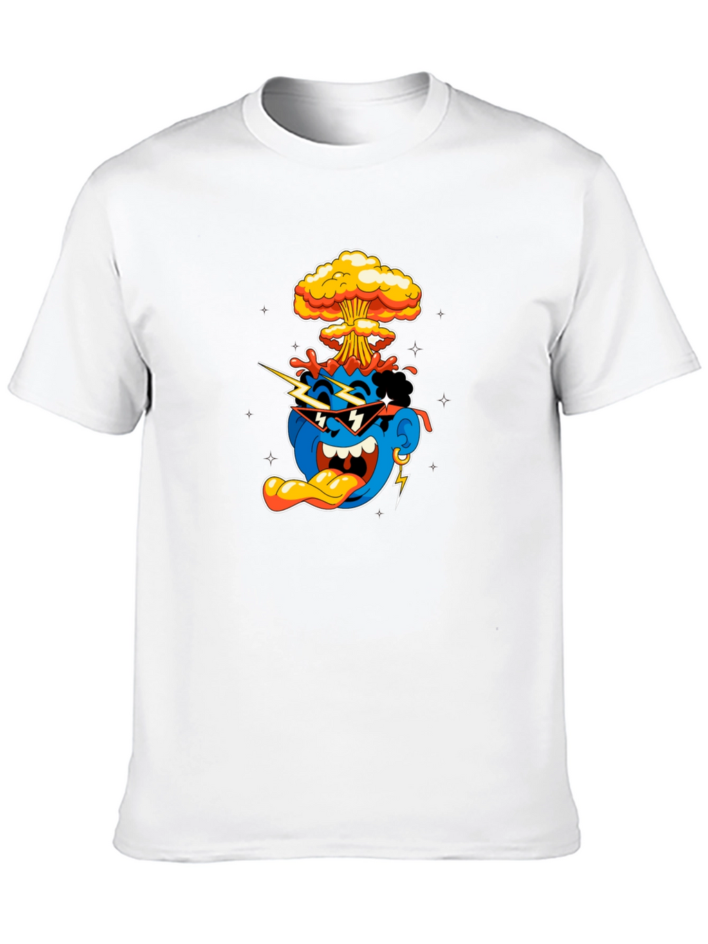 Cool Cartoon Graphic T-Shirt - Black
