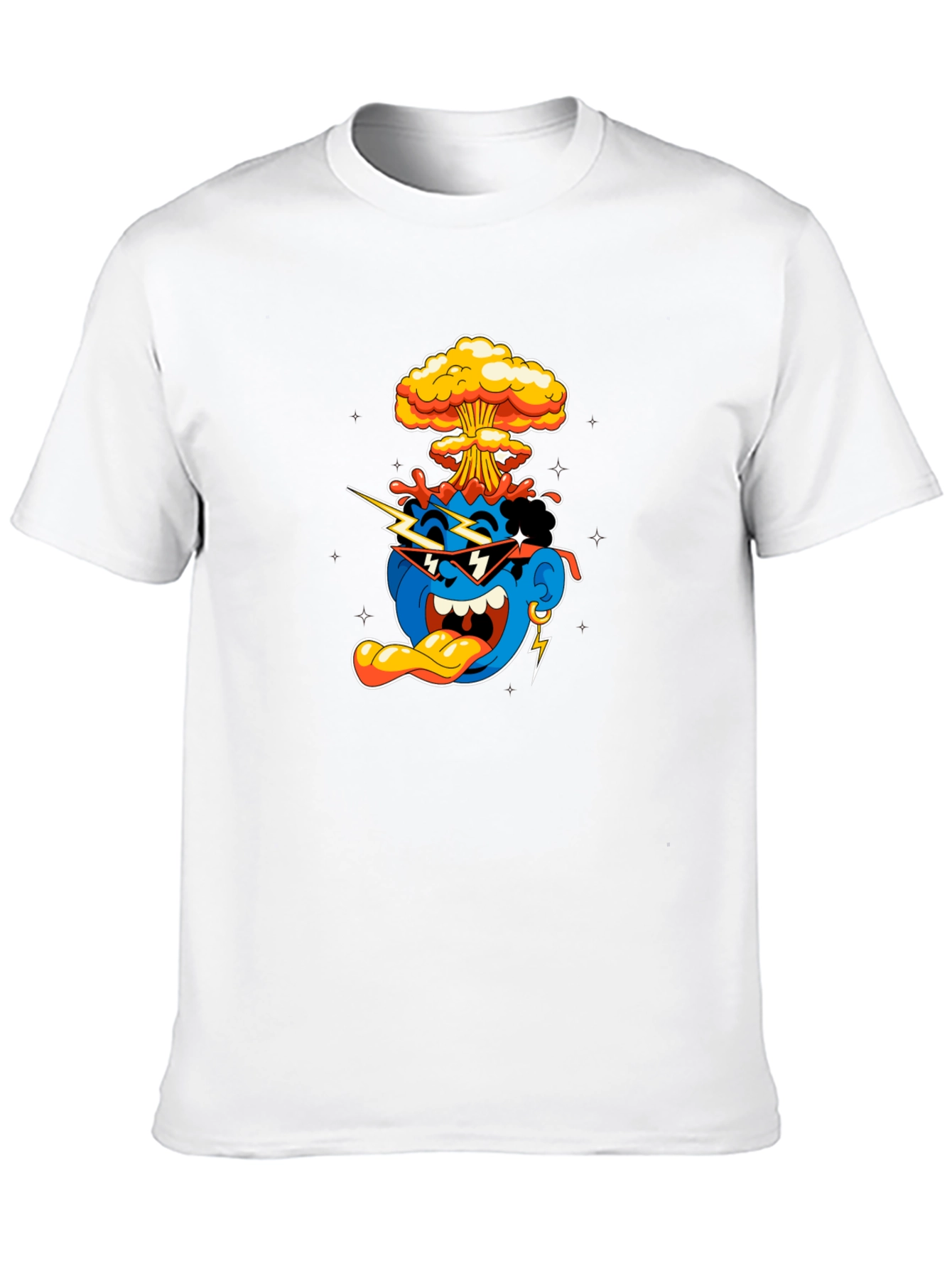 Cool Cartoon Graphic T-Shirt - Black