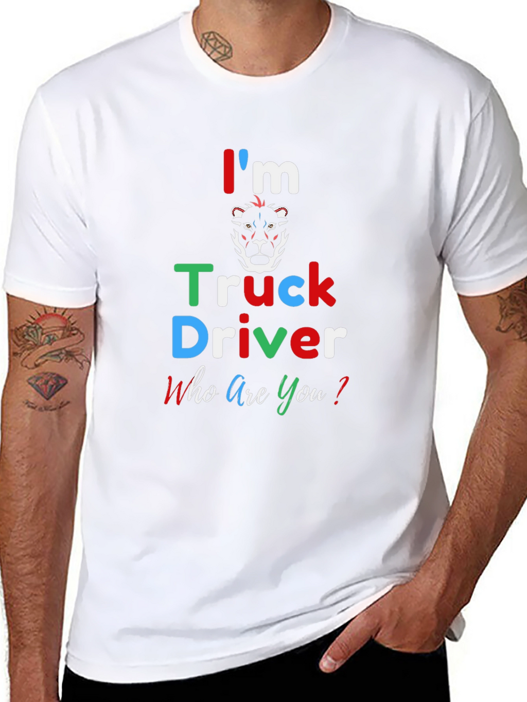 Im Truck Driver T-Shirt - Black Crew Neck