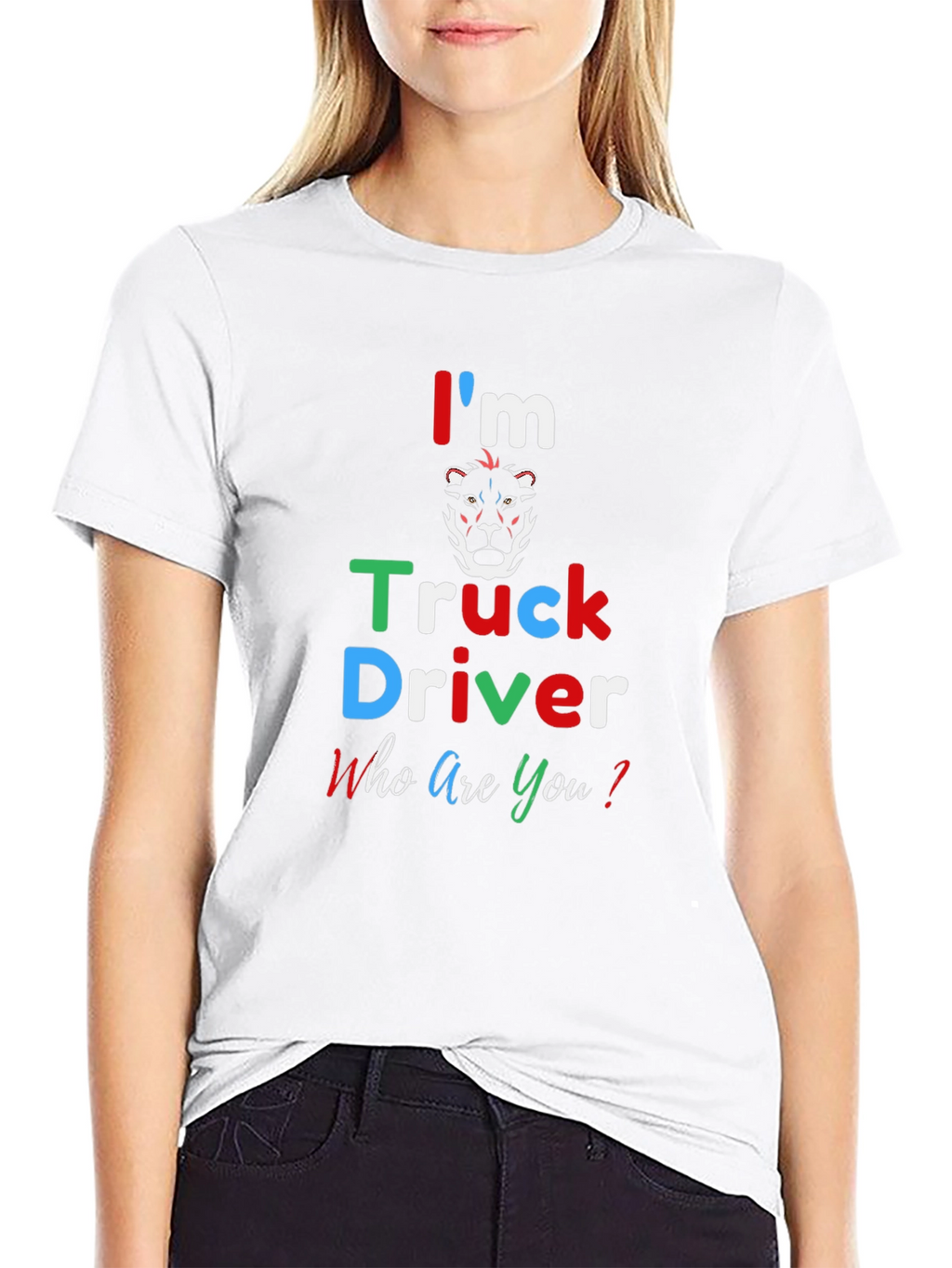 Im Truck Driver T-Shirt - Black Crew Neck