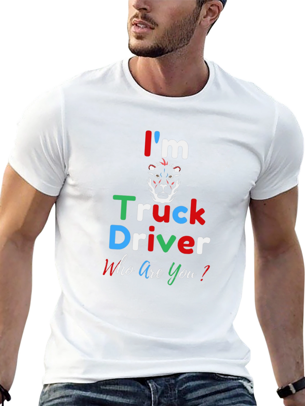 Im Truck Driver T-Shirt - Black Crew Neck