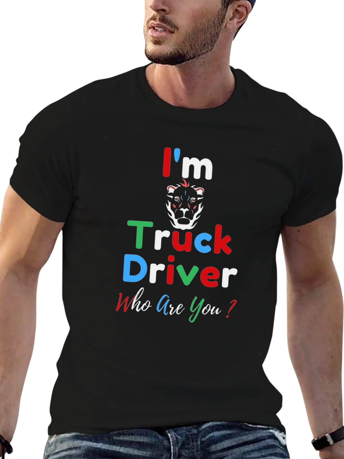 Im Truck Driver T-Shirt - Black Crew Neck