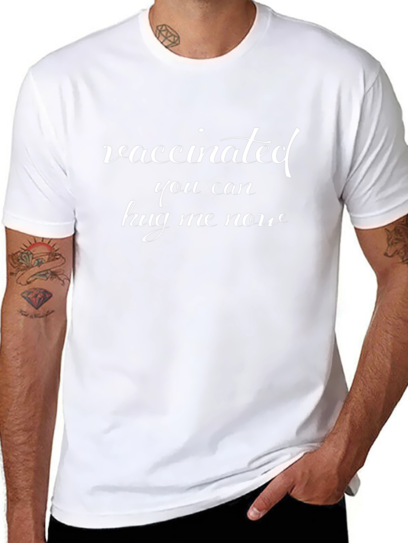 Vaccinated - You Can Hug Me Now Graphic Tee