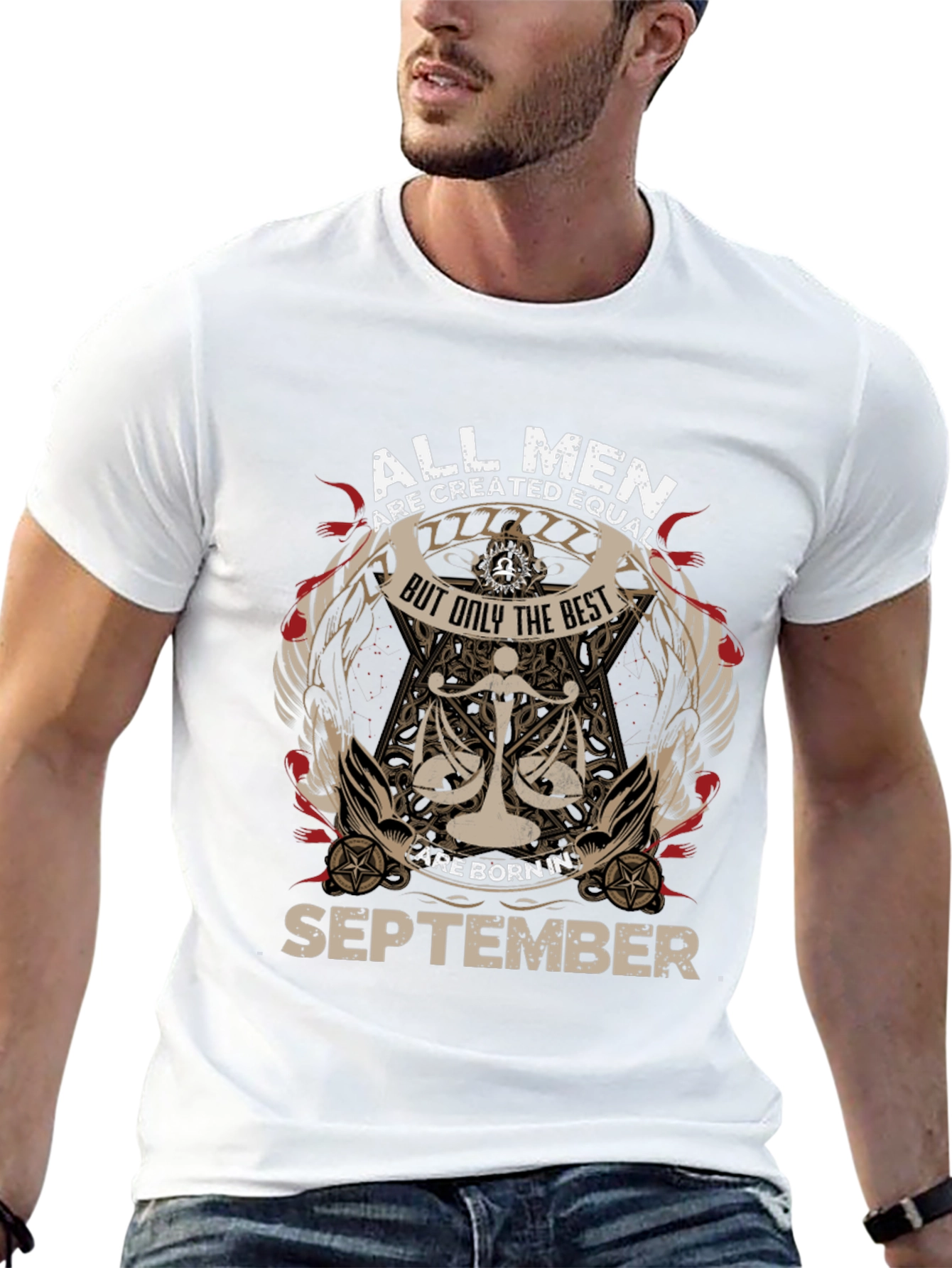 All Men Are Created Equal September Birthday T-Shirt