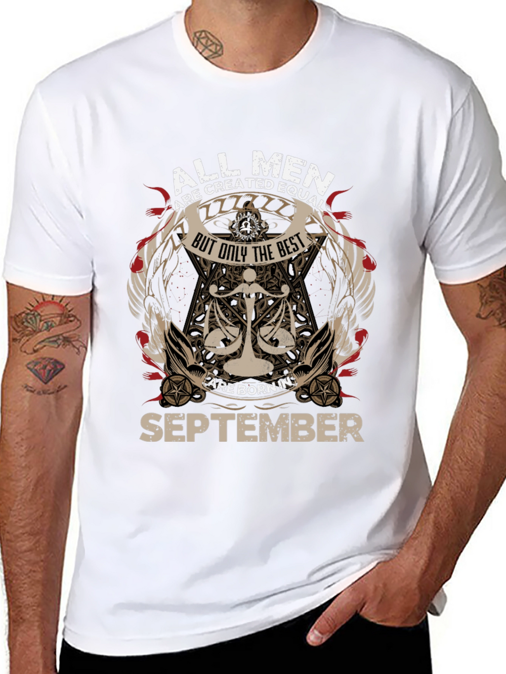 All Men Are Created Equal September Birthday T-Shirt