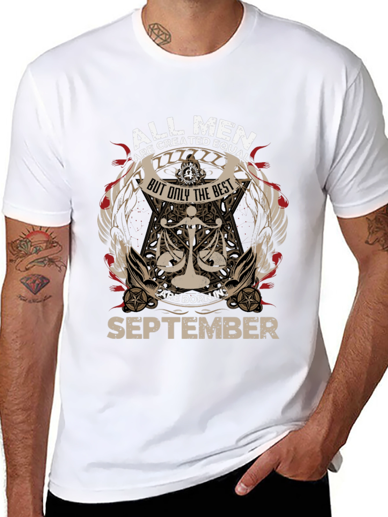 All Men Are Created Equal September Birthday T-Shirt