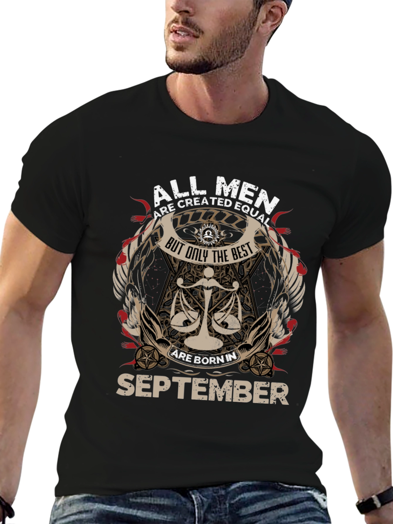 All Men Are Created Equal September Birthday T-Shirt