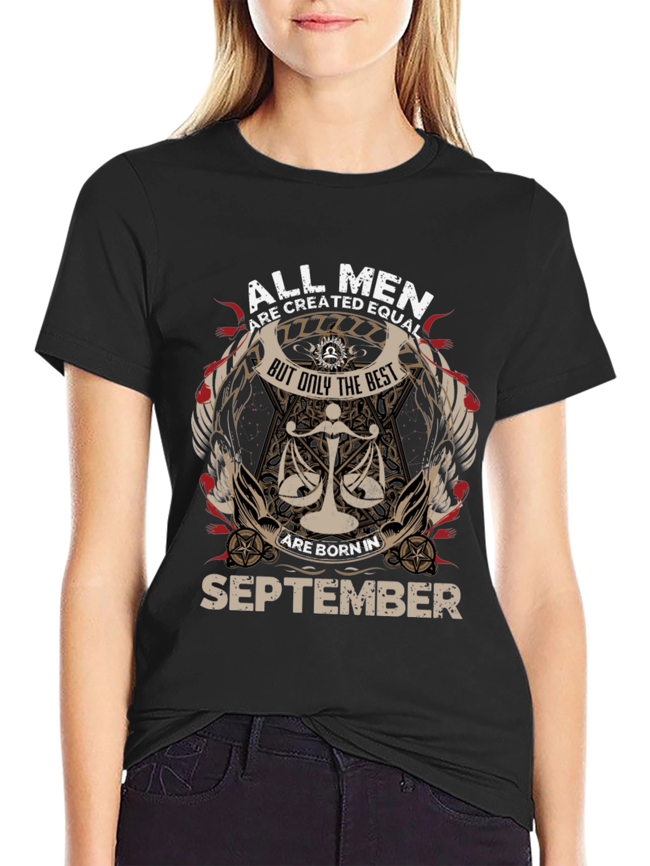 All Men Are Created Equal September Birthday T-Shirt