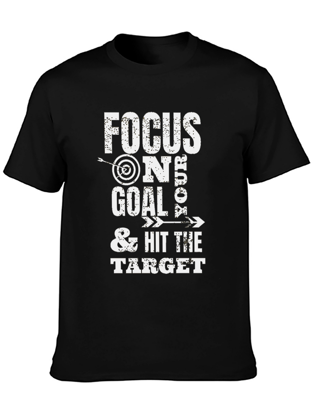 Focus Goal Target Black Graphic Tee
