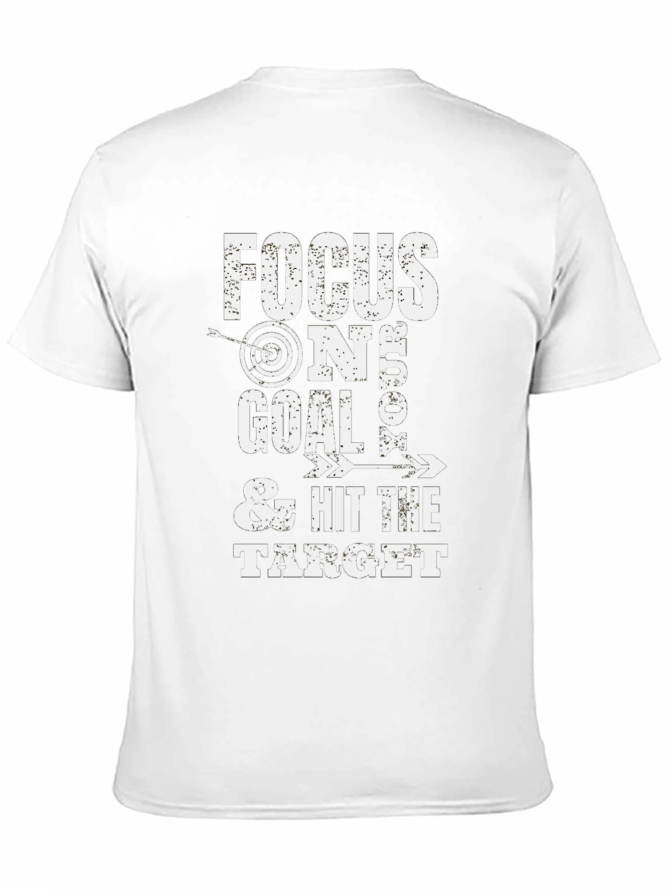 Focus Goal Target Black Graphic Tee