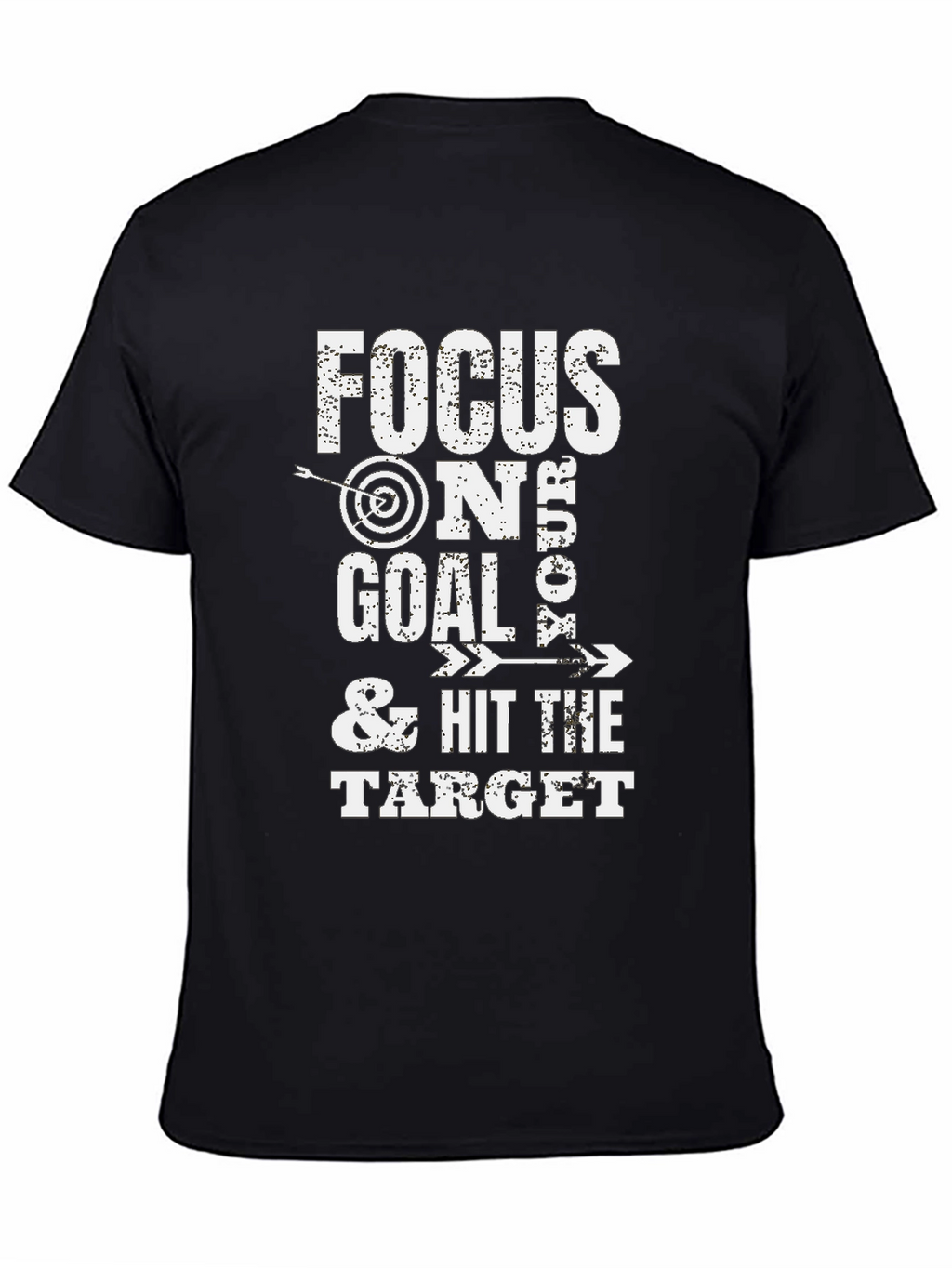 Focus Goal Target Black Graphic Tee