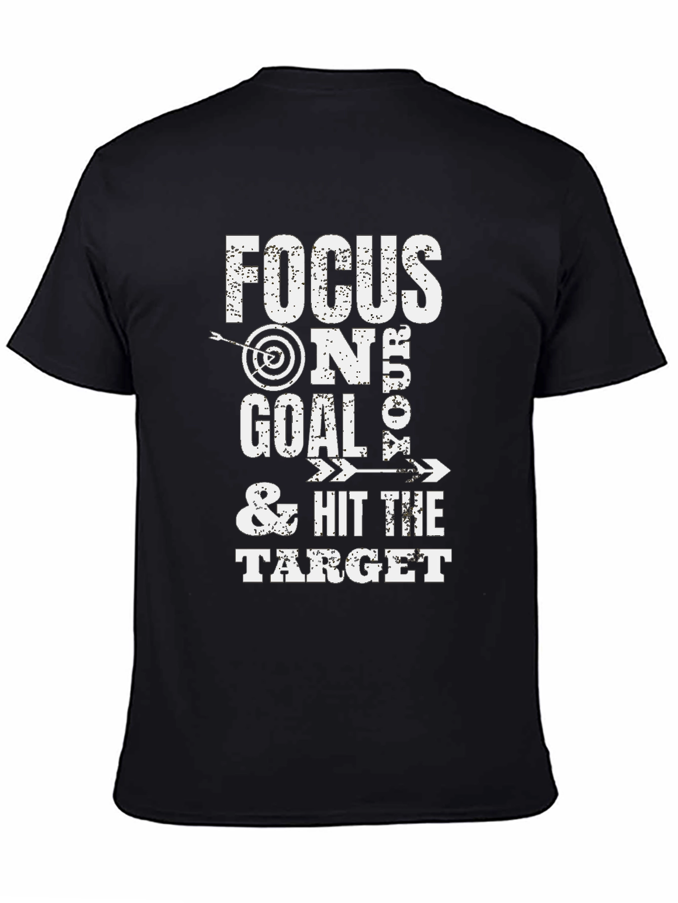 Focus Goal Target Black Graphic Tee