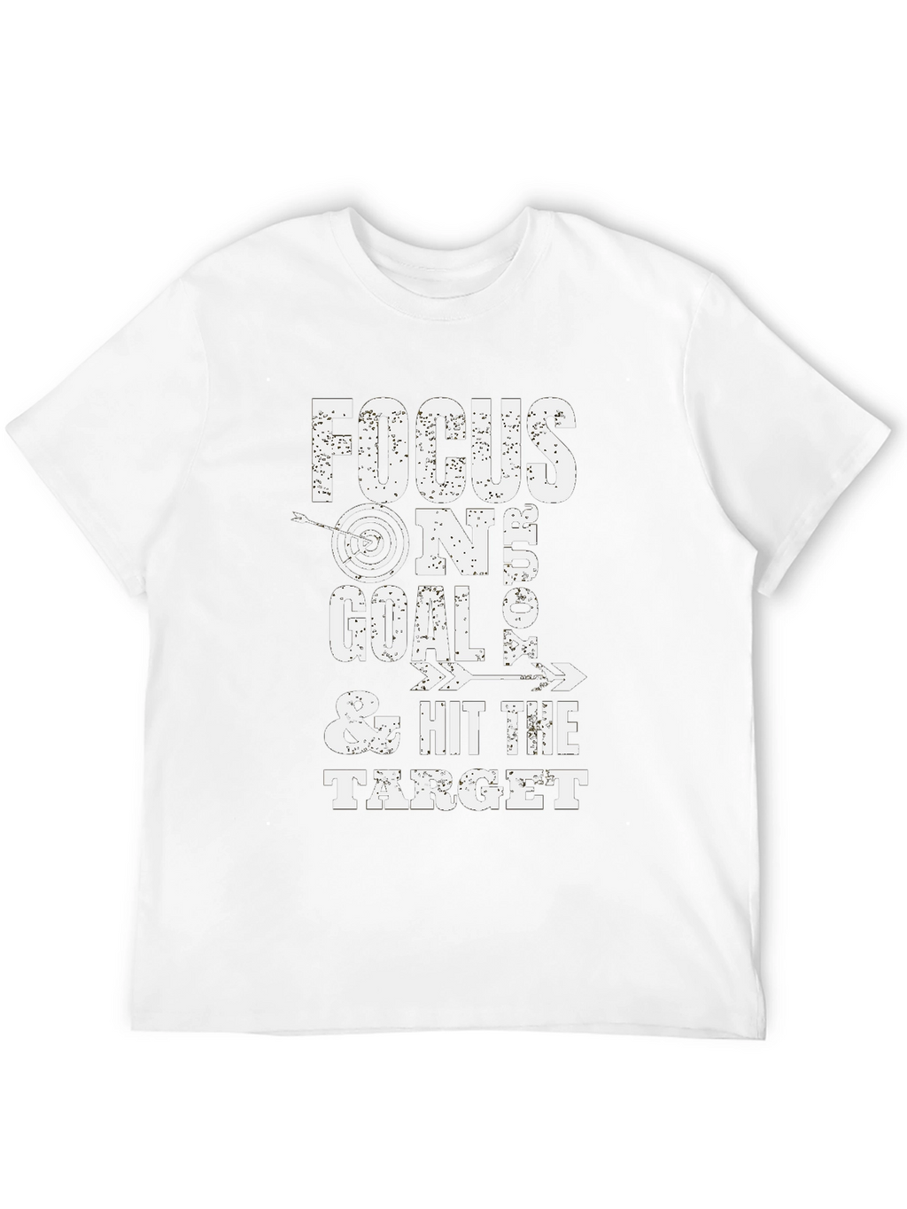 Focus Goal Target Black Graphic Tee