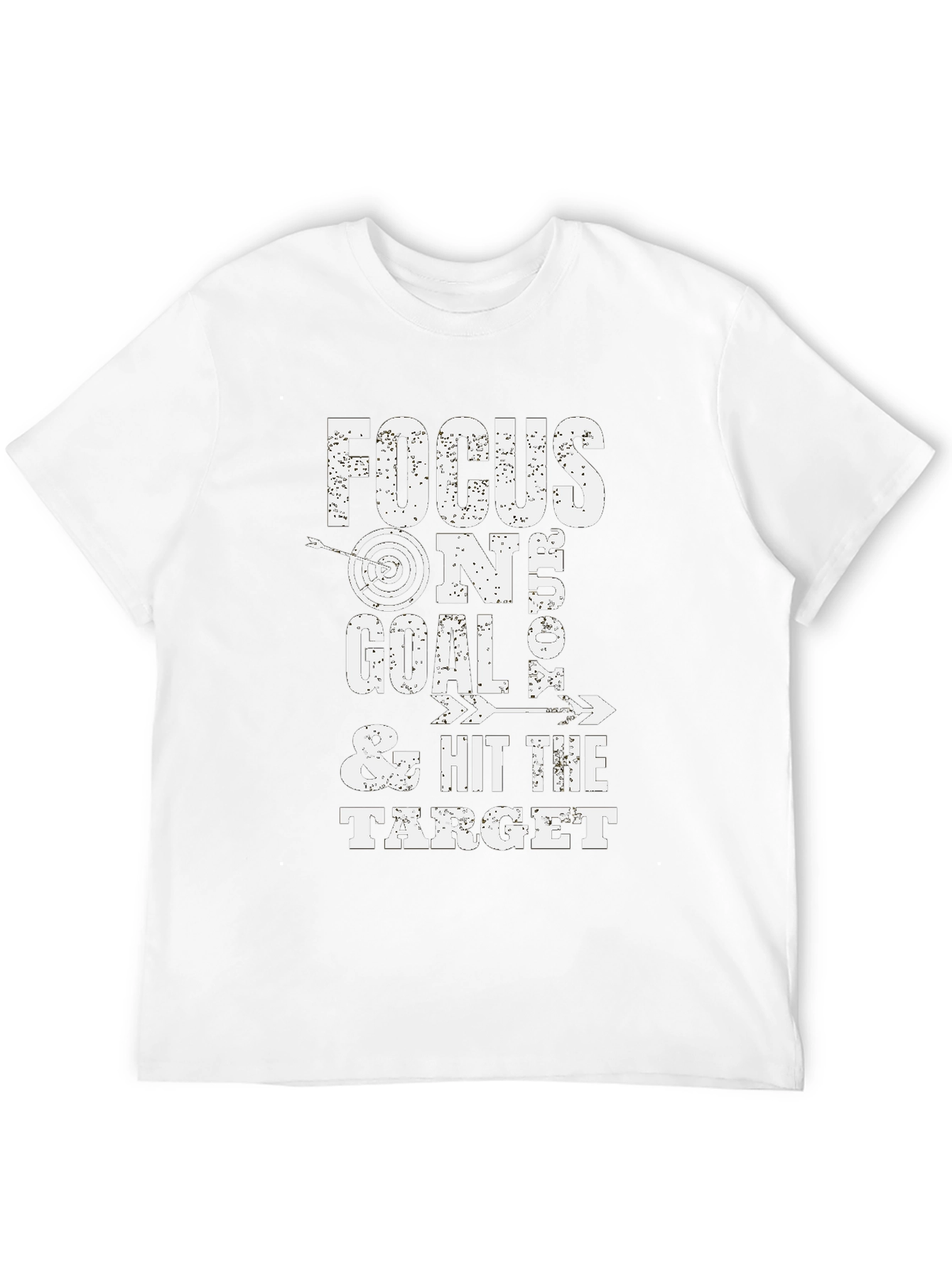 Focus Goal Target Black Graphic Tee