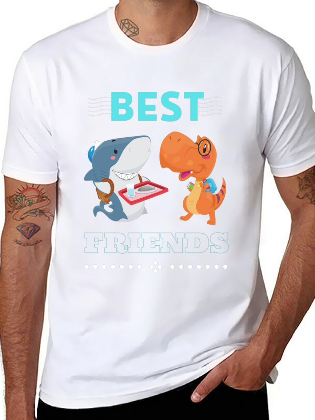 Best Friends Shark & Dino Graphic T-Shirt