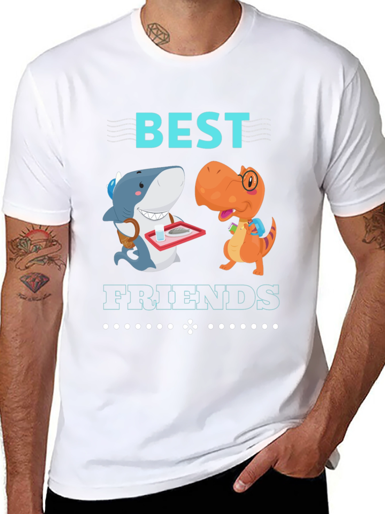 Best Friends Shark & Dino Graphic T-Shirt