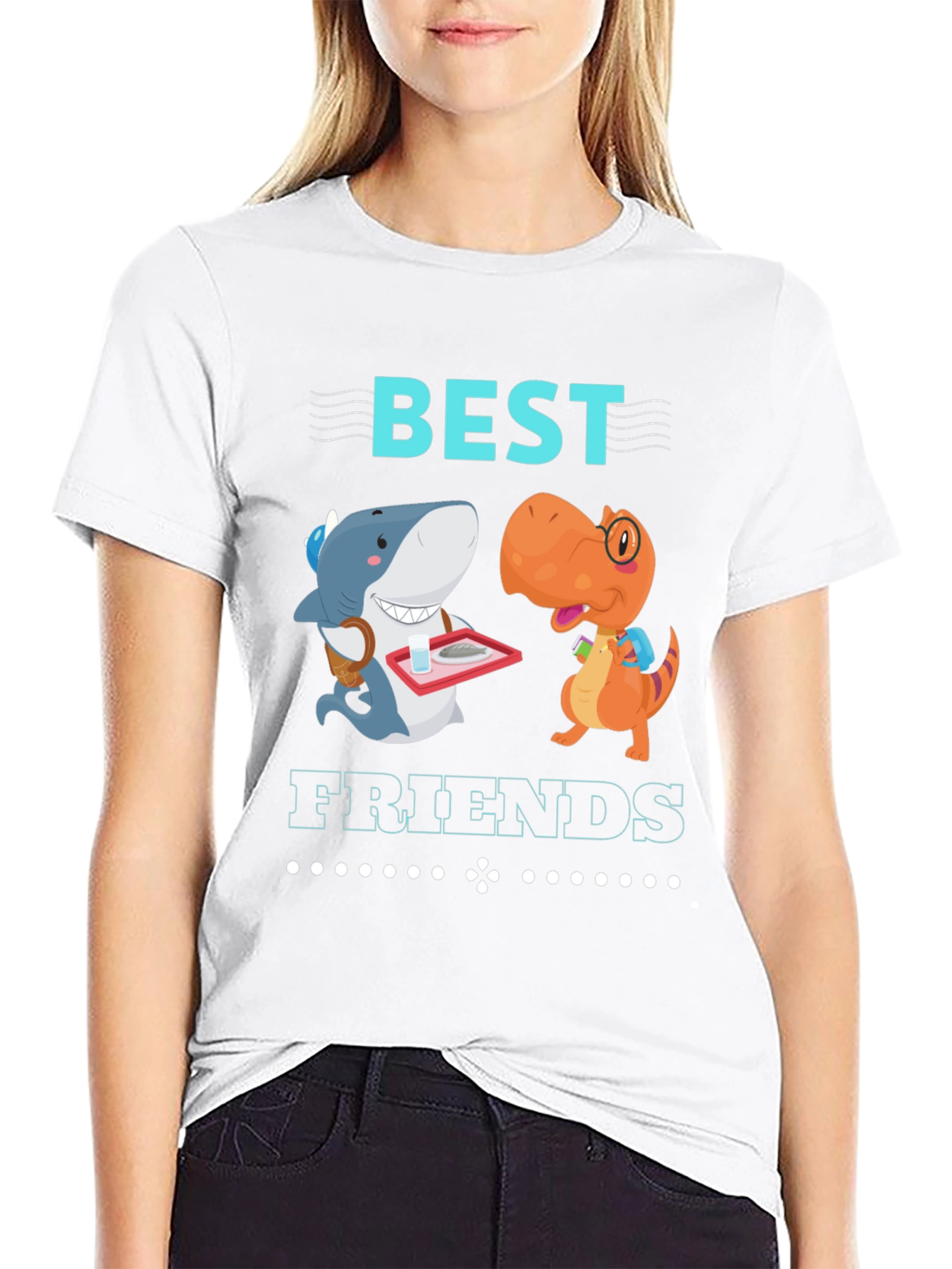 Best Friends Shark & Dino Graphic T-Shirt