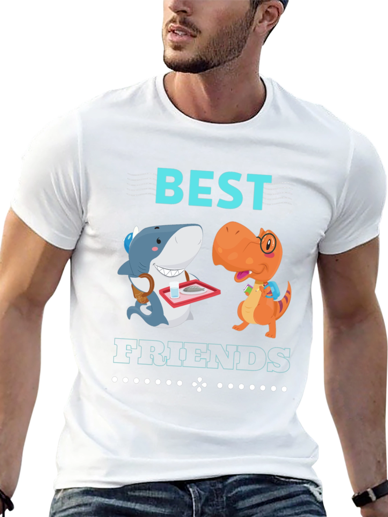 Best Friends Shark & Dino Graphic T-Shirt