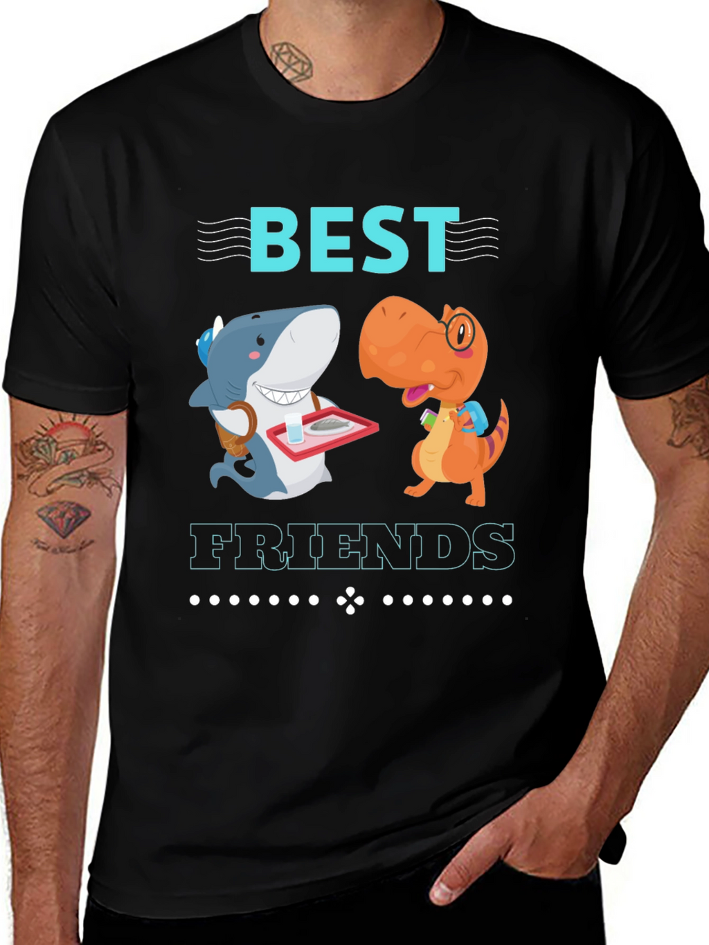 Best Friends Shark & Dino Graphic T-Shirt