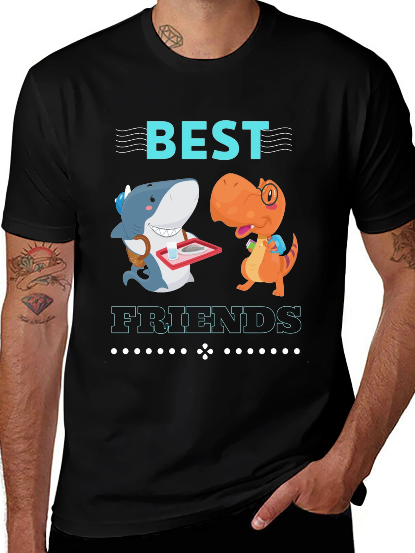 Best Friends Shark & Dino Graphic T-Shirt
