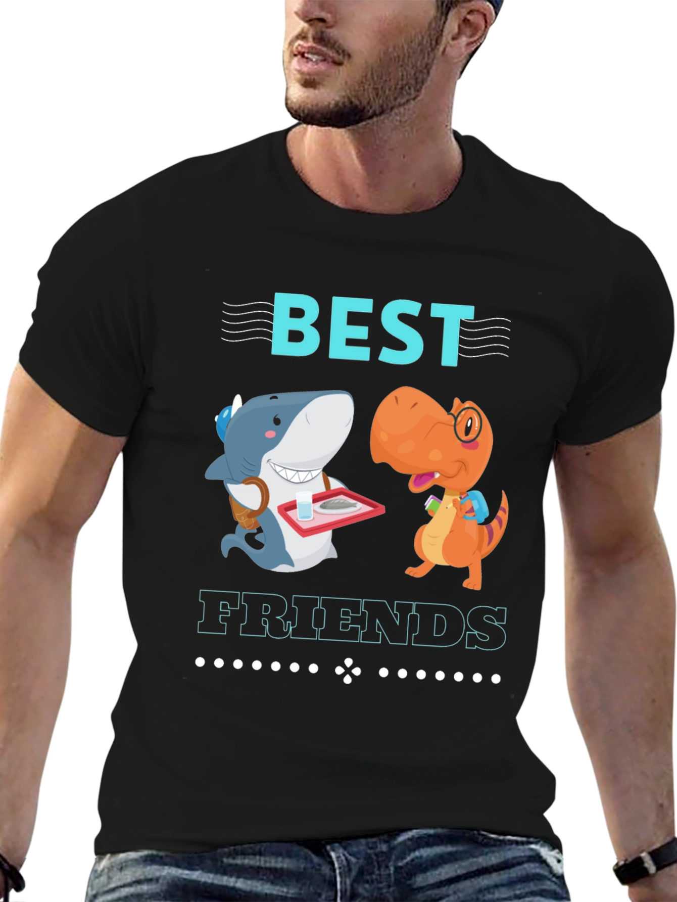 Best Friends Shark & Dino Graphic T-Shirt