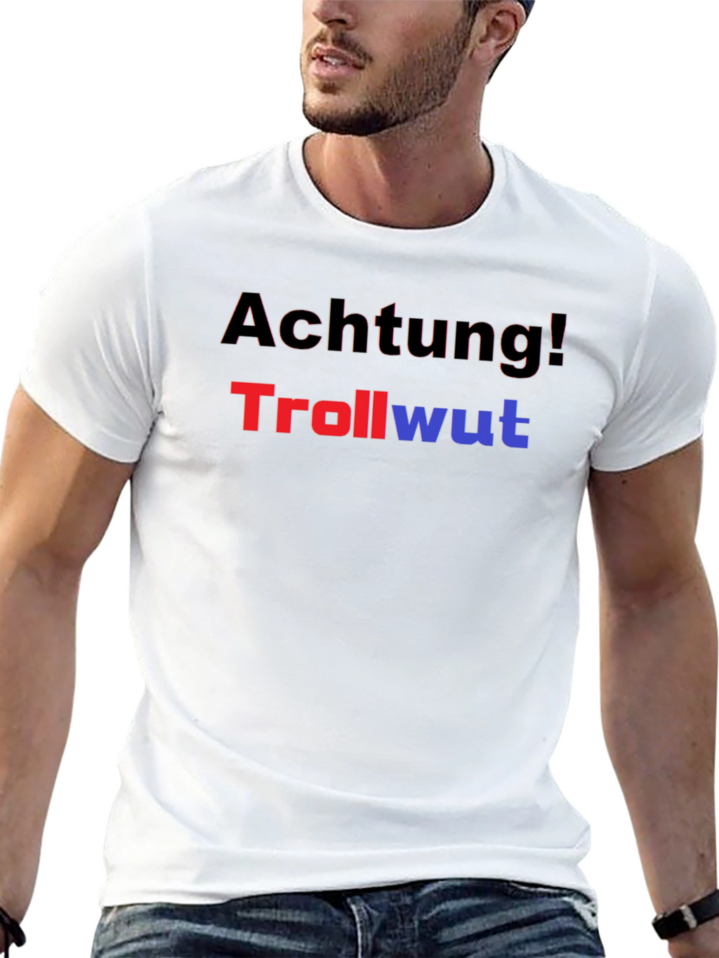 Achtung! Trollwut Graphic Tee - Black