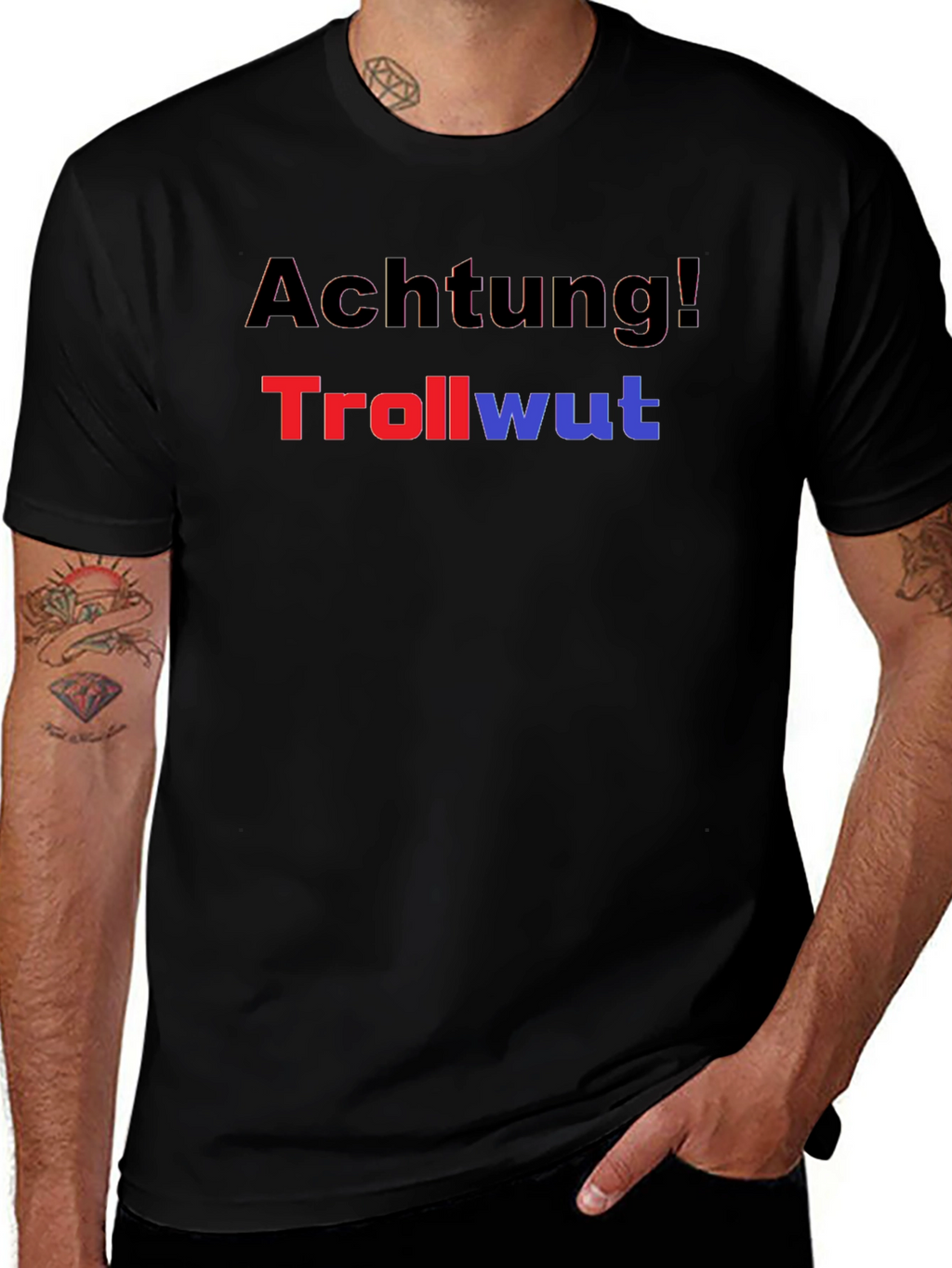 Achtung! Trollwut Graphic Tee - Black