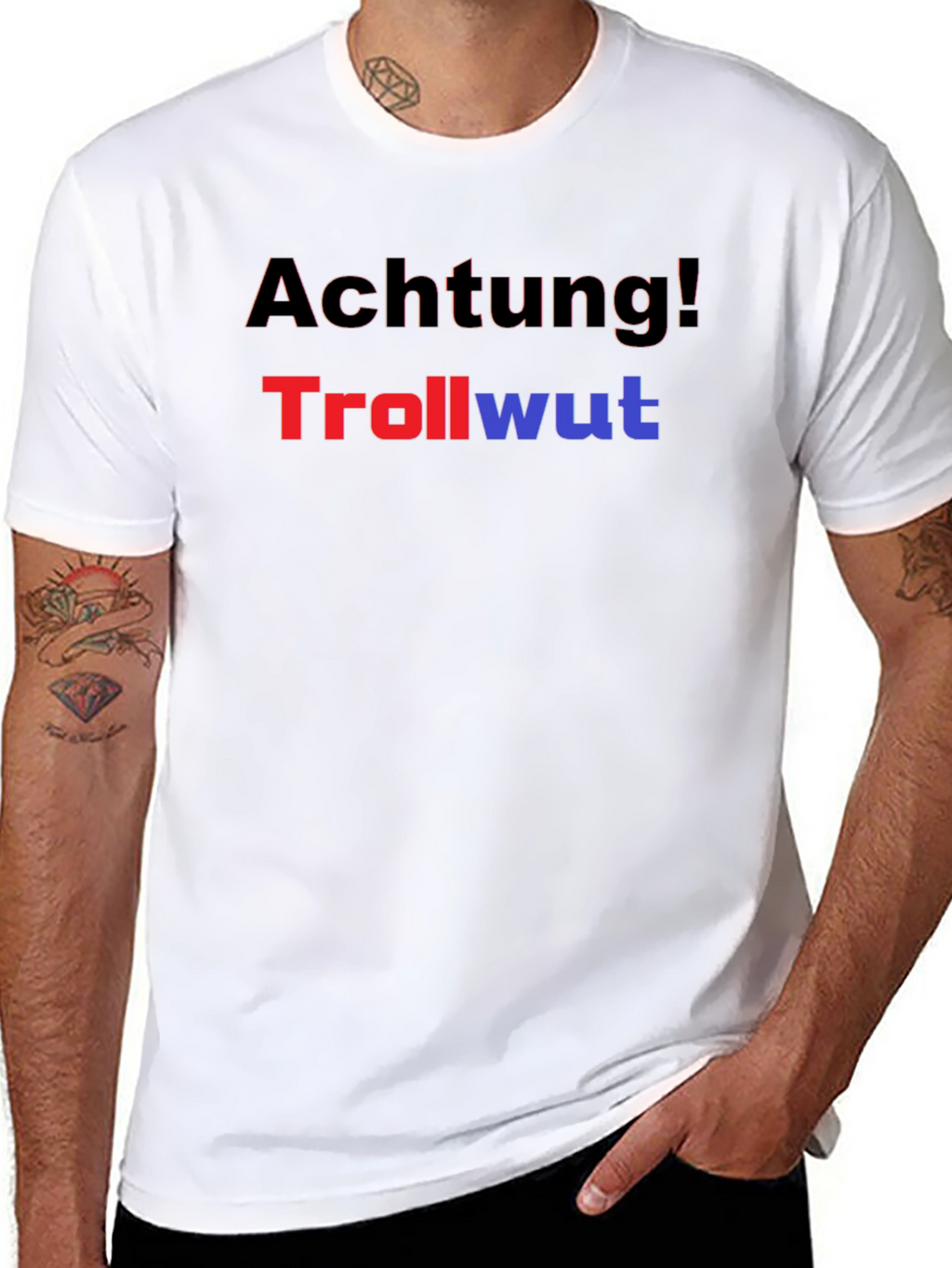 Achtung! Trollwut Graphic Tee - Black