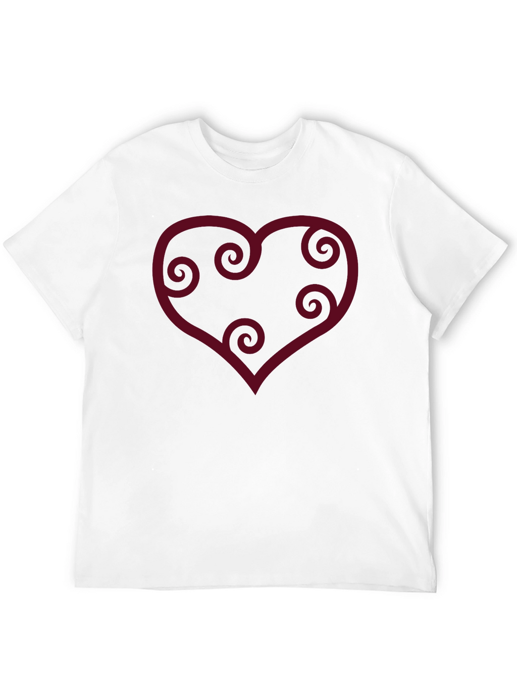 Heart Swirls Graphic Black T-Shirt