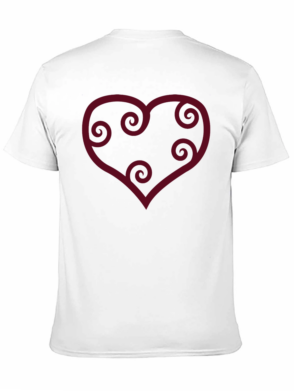 Heart Swirls Graphic Black T-Shirt