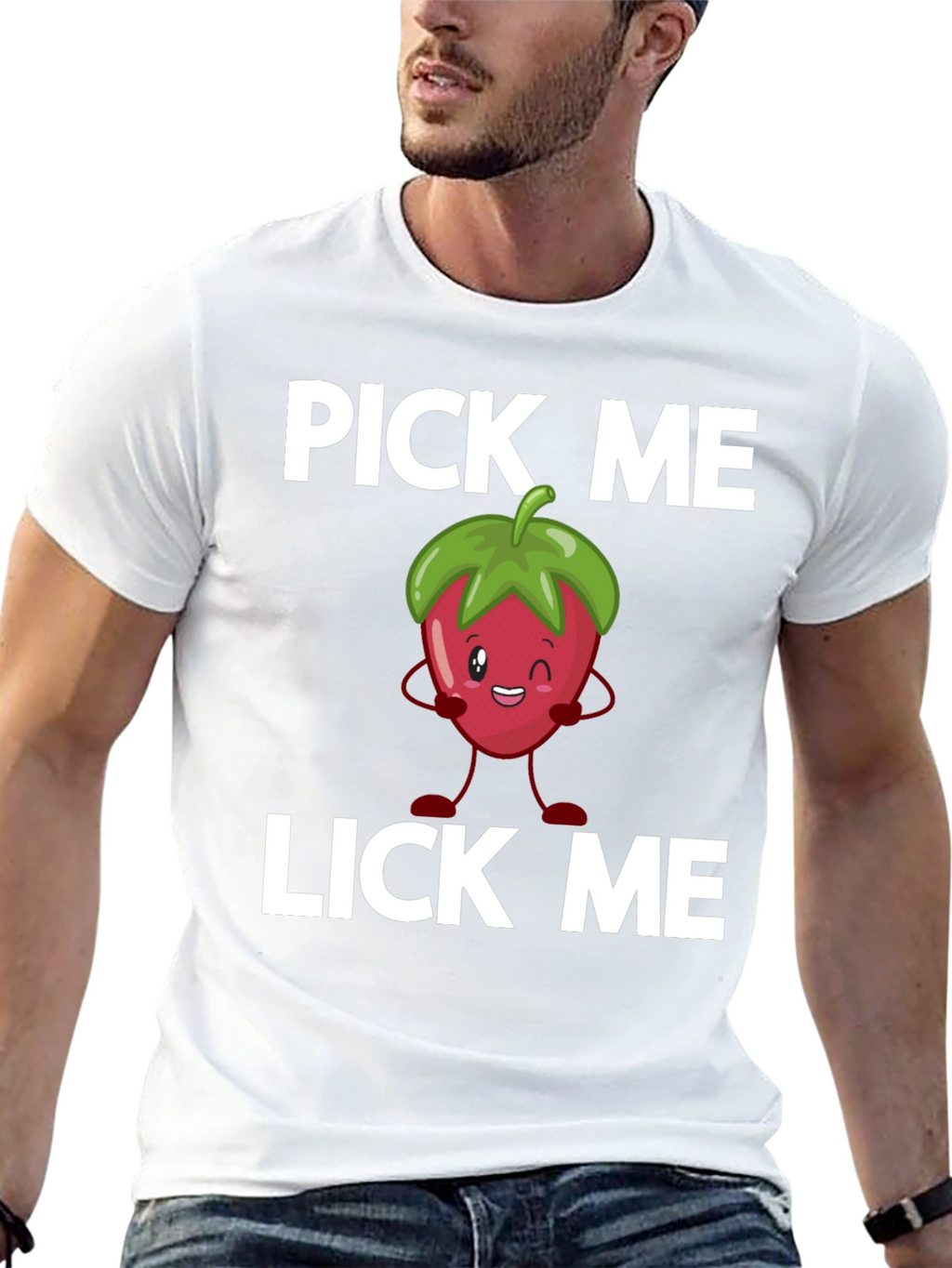Pick Me Lick Me Strawberry Graphic Tee