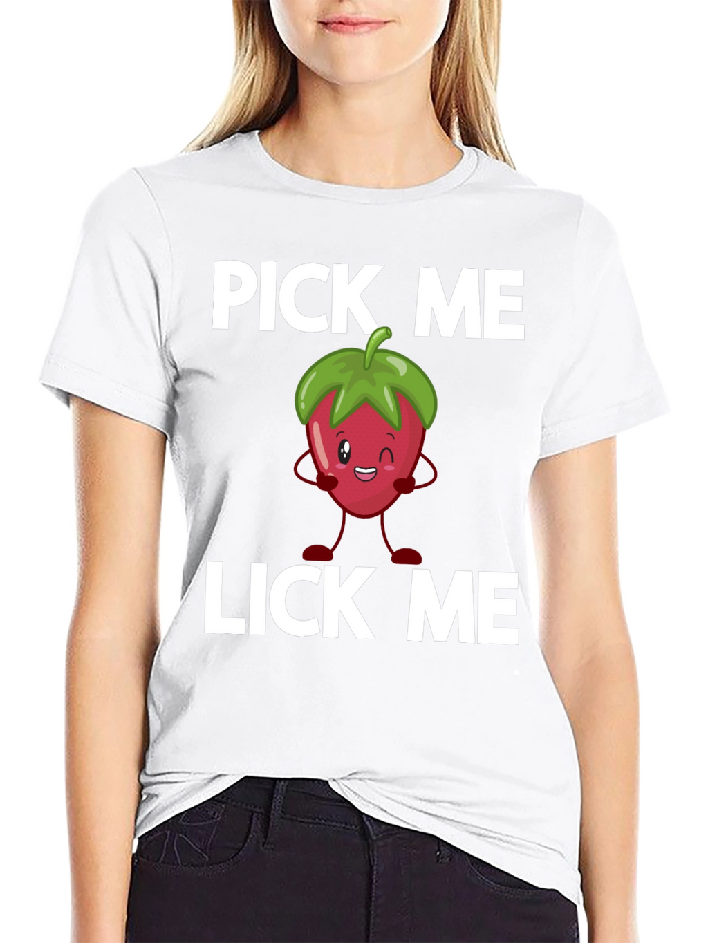 Pick Me Lick Me Strawberry Graphic Tee
